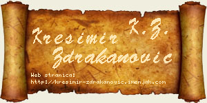Krešimir Ždrakanović vizit kartica